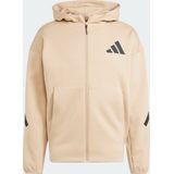 adidas Sportswear New adidas Z.N.E. Trainingsjack met Capuchon - Heren - Beige