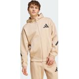 adidas Sportswear New adidas Z.N.E. Trainingsjack met Capuchon - Heren - Beige