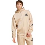 adidas Sportswear New adidas Z.N.E. Trainingsjack met Capuchon - Heren - Beige