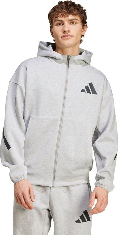 Adidas - New Z.n.e Sweatshirt - Zwart - Drielaagse Stof - Volledige Rits