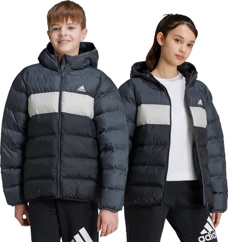 Outdoor - Gewatteerde Korte Jas - Color-Blocking - Gerecycled Materiaal - Met Capuchon