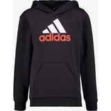 adidas - Essentials Big Logo Hoodie - Kids - Zwart Wit Rood - Fleece