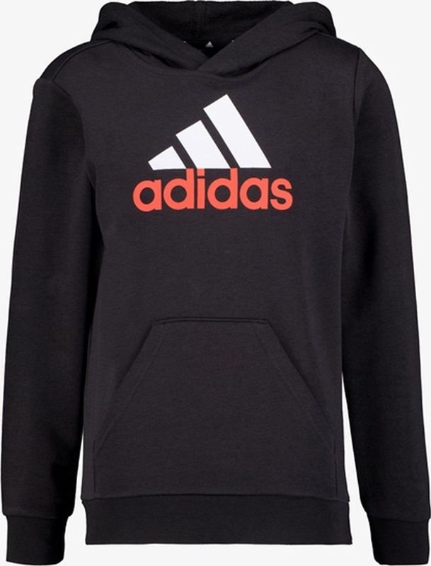 adidas - Essentials Big Logo Hoodie - Kids - Zwart Wit Rood - Fleece