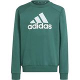 adidas - Essentials Big Logo Fleece Joggingpak - Donkergroen - Zwart - Wit