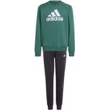 adidas - Essentials Big Logo Fleece Joggingpak - Donkergroen - Zwart - Wit