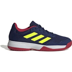 adidas Uniseks-Kind Gamespec Tennis Schoenen - Donkerblauw/Lucid Lemon/Wit
