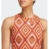 adidas - Farm Rio - Mouwloos T-shirt - Aardetinten - Slim Fit