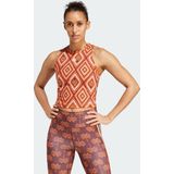 adidas - Farm Rio - Mouwloos T-shirt - Aardetinten - Slim Fit