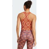 adidas - Farm Rio - Mouwloos T-shirt - Aardetinten - Slim Fit