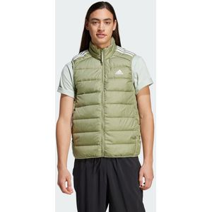adidas Heren Essentials 3-Stripes Light Down Vest, tent green, S