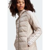 Adidas - Essentials 3 Stripes - Light Down Parka - Zwart - 80% Eendendons, 20% Veren, Gerecycled Polyester