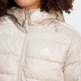 Adidas - Essentials 3 Stripes - Light Down Parka - Zwart - 80% Eendendons, 20% Veren, Gerecycled Polyester