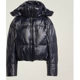 TrueNature - Gewatteerde Korte Jas - Effen - Met Afneembare Capuchon