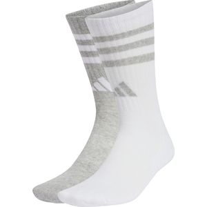 adidas 3-Stripes Sokken - Zwart - Mix van Gerecycled Katoen en Polyester - Twee Paar