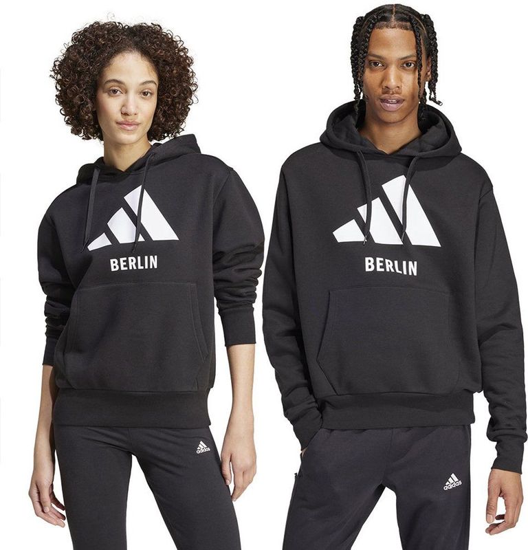adidas - Berlin - Hoodie - Grijs - Fleece - UNITEFIT