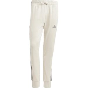 Adidas Essentials French Terry Tapered Cuff 3 Stripes Joggers Beige / Regular Man
