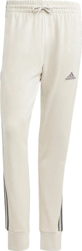 Adidas Essentials French Terry Tapered Cuff 3 Stripes Joggers Beige / Regular Man