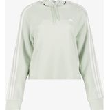 Adidas Essentials 3-Stripes Crop dames hoodie mint - Groen