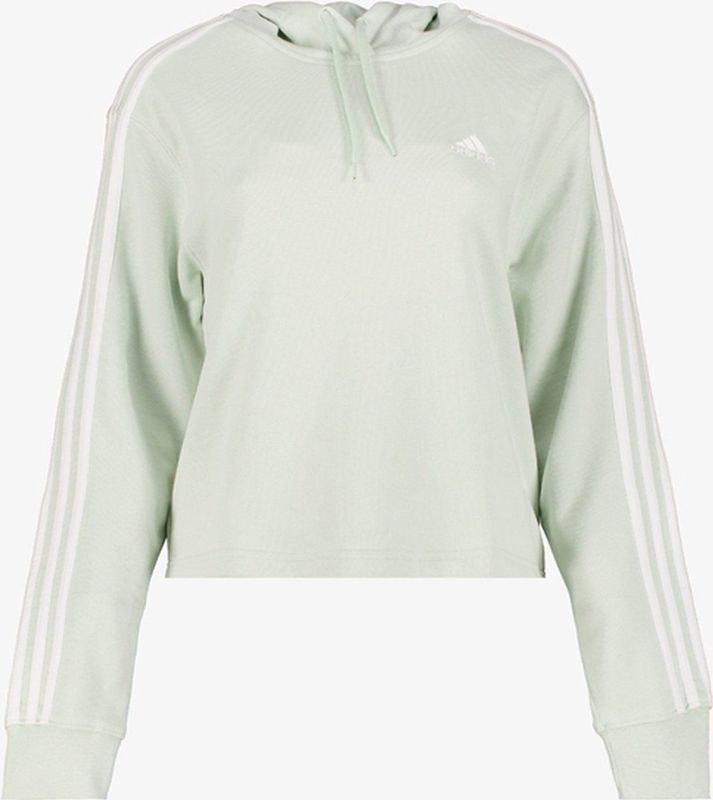 Adidas Essentials 3-Stripes Crop dames hoodie mint - Groen