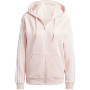 Adidas, Sweatshirts & Hoodies, Dames, Roze, XL, Katoen, Essentials 3-Stripes French Terry Regular Full-Zip Hoodie