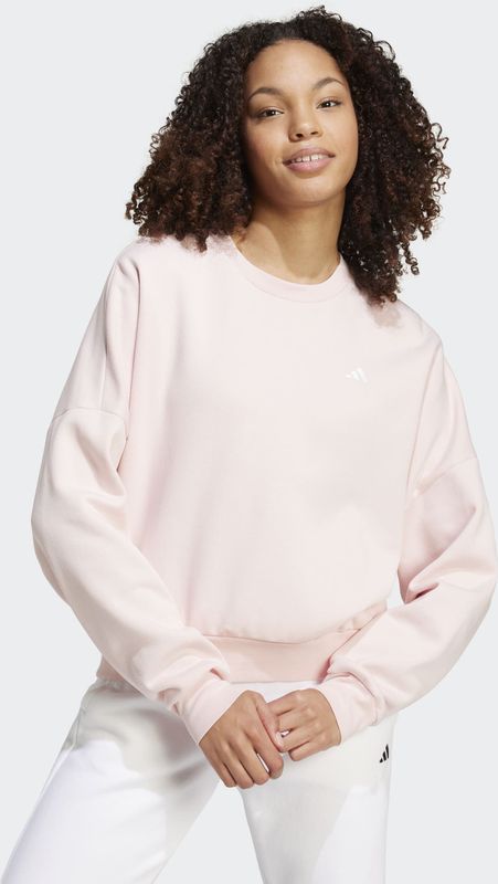 Adidas Essentials Small Logo Feel Cozy Sweatshirt Wit Vrouw