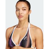 Adidas - Tiro - Halterbikini - Paars - 77% Gerecycled Polyester, Chloorbestendig