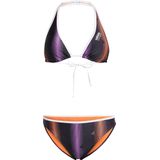 Adidas - Tiro - Halterbikini - Paars - 77% Gerecycled Polyester, Chloorbestendig