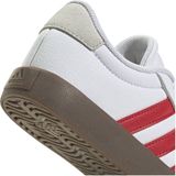 adidas - VL Court 3.0 - Schoenen - Ftwr Wit/Better Scarlet/Grey One - Suède/Textiel