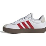 adidas - VL Court 3.0 - Schoenen - Ftwr Wit/Better Scarlet/Grey One - Suède/Textiel