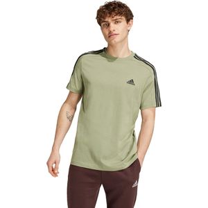 adidas Sportswear Essentials Single Jersey 3-Stripes T-shirt - Heren - Groen