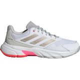 adidas dames Courtjam Control 3 Tennis Shoes, Cloud White/Silver Metallic/Lucid Pink, 37 1/3 EU