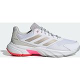 adidas dames Courtjam Control 3 Tennis Shoes, Cloud White/Silver Metallic/Lucid Pink, 37 1/3 EU