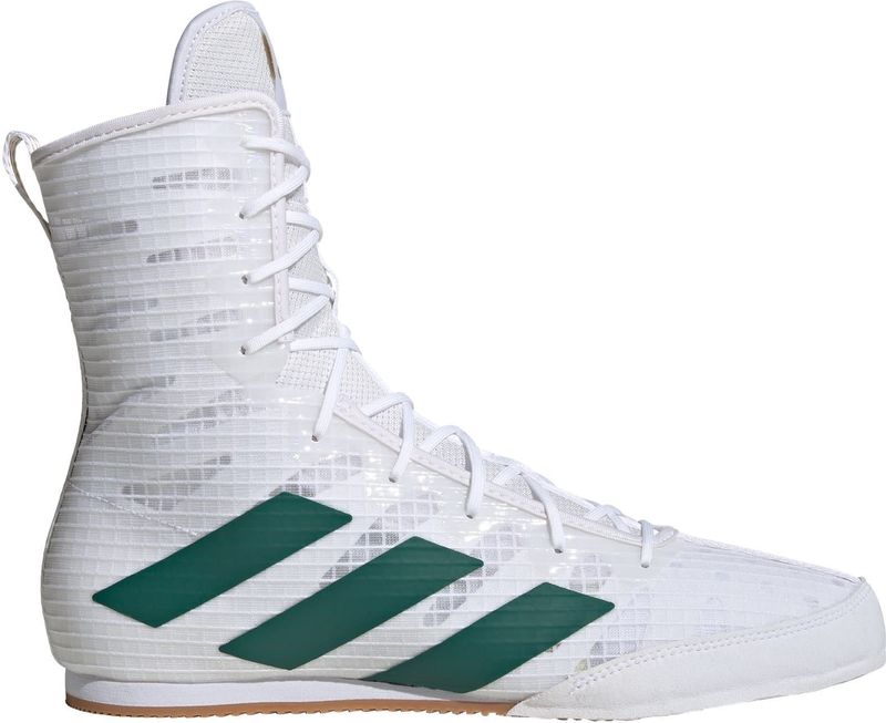 Adidas - Box Hog 4 - Boksschoenen - Wit / Groen - Lichtgewicht Design