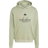 Adidas - Brand Love - Hoodie - Katoen - Losse Pasvorm, Geoverlapte Capuchon, Kangaroezak
