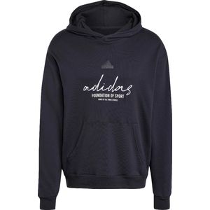 Adidas Brand Love French Terry Hoodie Zwart M / Regular Man