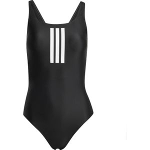 adidas Maillot de bain 3 bandes dos en V pour femme 32, noir/blanc, 14