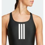 adidas - 3-Stripes V-Back Badpak - Dames - Zwart - Gerecycled Materiaal