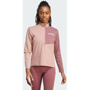 adidas - Terrex - T-shirt - Lichtgrijs - 100% Polyester - CLIMACOOL