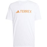 Adidas - Tafel Multi Logo Tech Tee - T-shirt - Wit - Lichtgewicht Stof