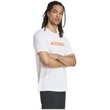 Adidas - Tafel Multi Logo Tech Tee - T-shirt - Wit - Lichtgewicht Stof