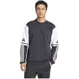 adidas Squadra 25 Sweater - Zwart - Fleece - Geribbelde Ronde Hals