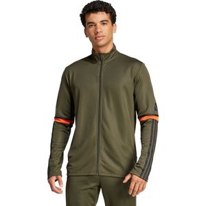 adidas - Squadra 25 - Trainingsjack - Donkergroen/Zwart/Oranje - 100% Gerecycled Polyester