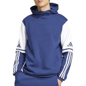 adidas - Squadra 25 - Hoodie - Donkerblauw/Wit - 70% Katoen, 30% Polyester, Gerecycled Materiaal
