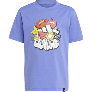 adidas - T-shirt - Zwart - Katoen - Bedrukt met Graphics