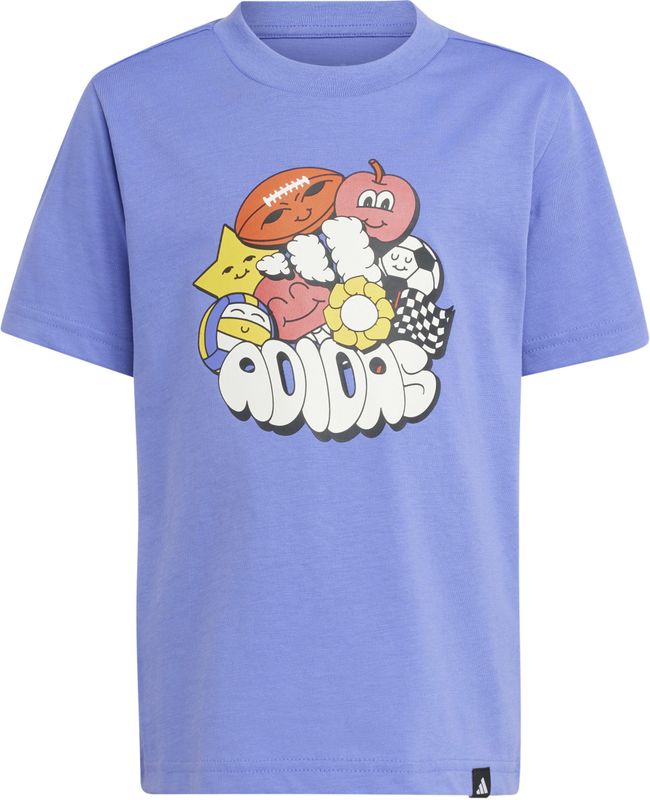 adidas - T-shirt - Zwart - Katoen - Bedrukt met Graphics