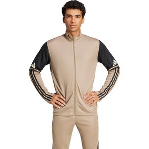 adidas - Squadra 25 - Trainingsjack - Beige Zwart - 100% Gerecycled Polyester