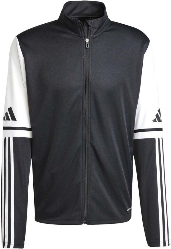 adidas Squadra 25 Trainingsjack - Zwart Grijs Rood - 100% Gerecycled Polyester