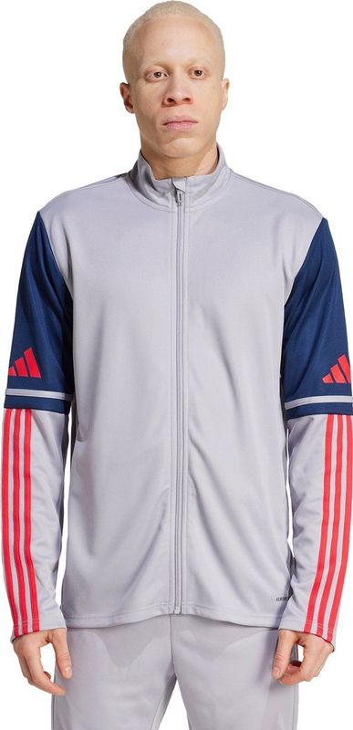 adidas - SQUADRA25 - Trainingsjack - Glory Grey/Team Navy Blue/Pure Ruby