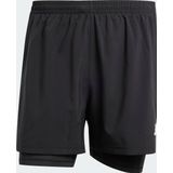 adidas Performance Own the Run CLIMACOOL 2-in-1 Short - Heren - Zwart