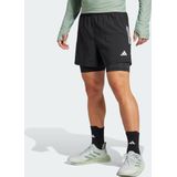 adidas Performance Own the Run CLIMACOOL 2-in-1 Short - Heren - Zwart
